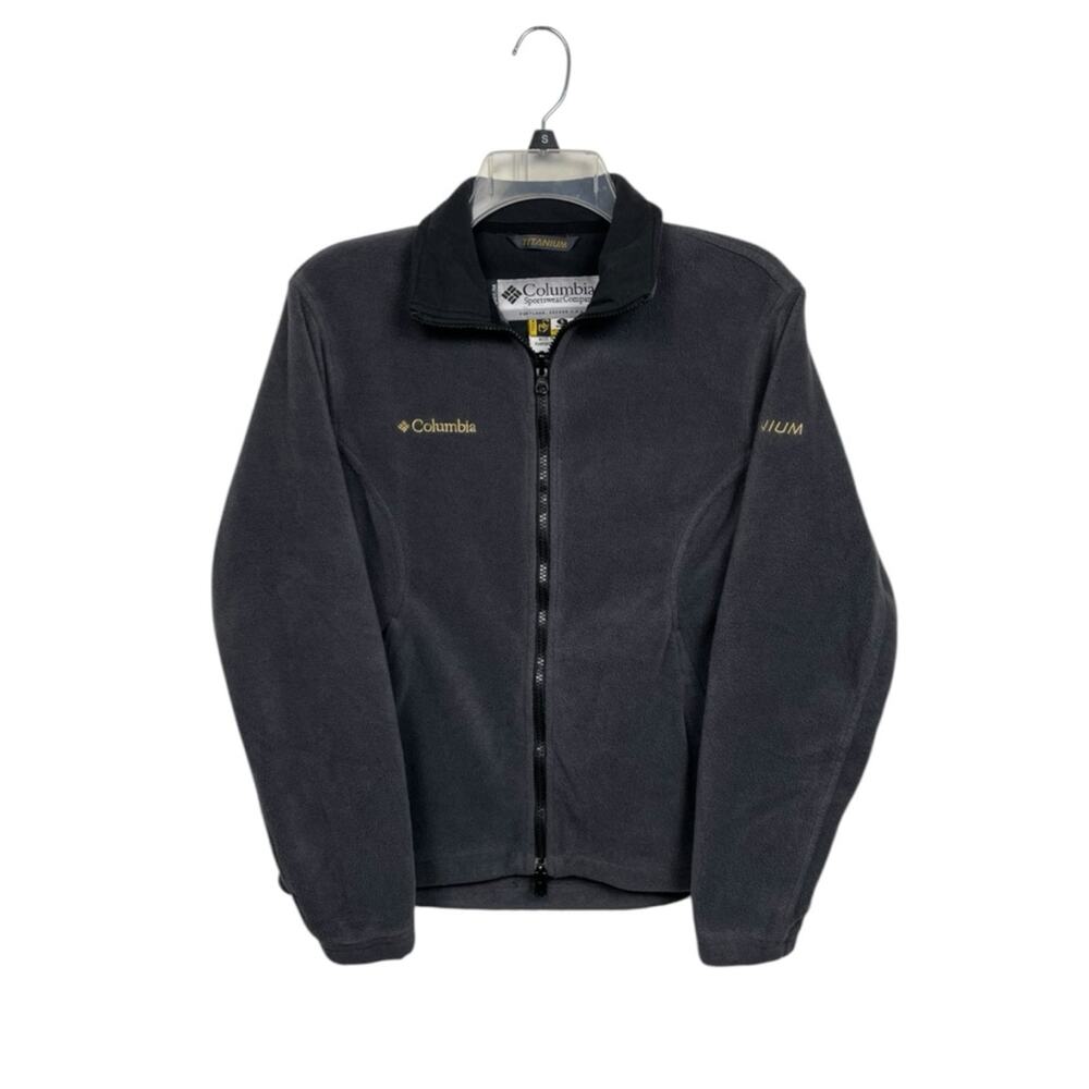 Columbia women’s gray and Black titanium Fleece Jacket - Lightweight Full-Zip S
